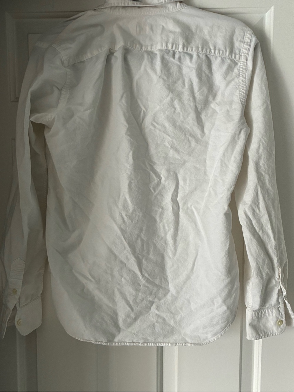Ralph Lauren White Oxford Button-Down Shirt with Pink Patch Accents - Picture 4 of 4